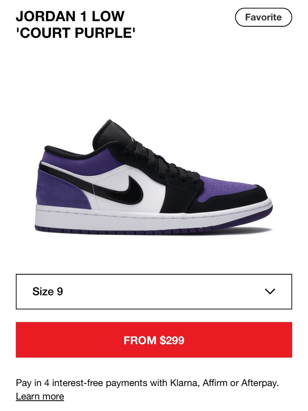 Nike Air Jordan 1 Low — Purple/Black/White